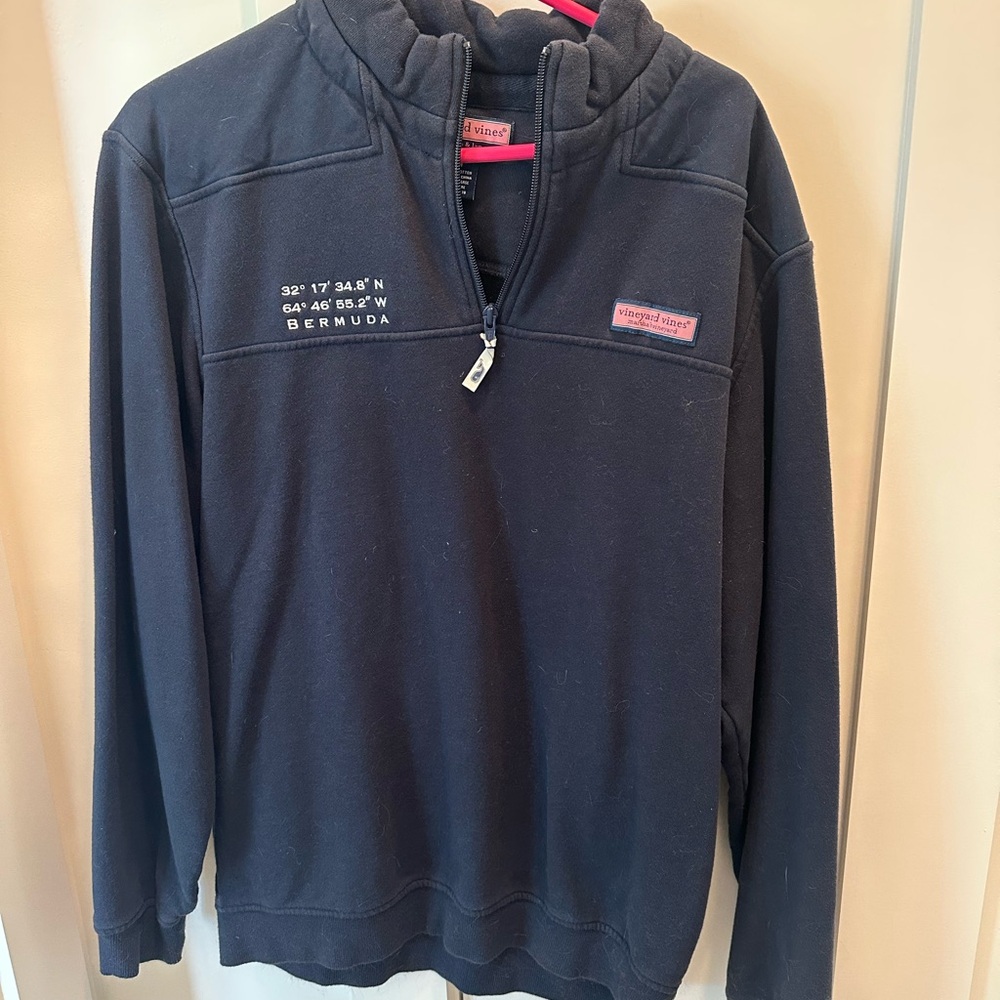 Vineyard Vines Navy Quarter-Zip Pullover